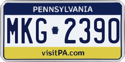 PA license plate MKG2390
