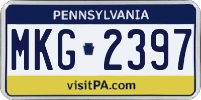 PA license plate MKG2397