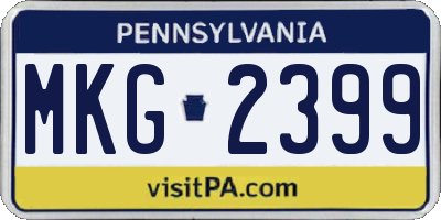 PA license plate MKG2399