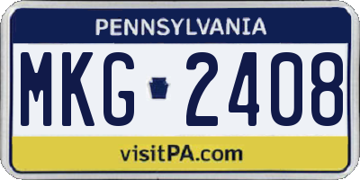 PA license plate MKG2408