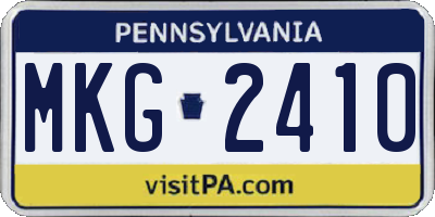PA license plate MKG2410