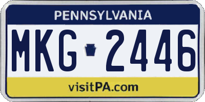 PA license plate MKG2446