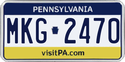 PA license plate MKG2470