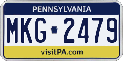 PA license plate MKG2479