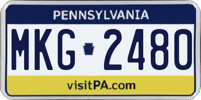 PA license plate MKG2480