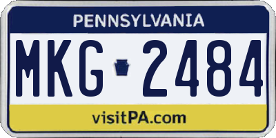 PA license plate MKG2484