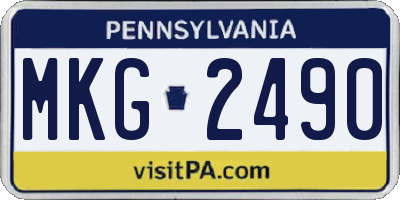 PA license plate MKG2490