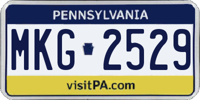 PA license plate MKG2529