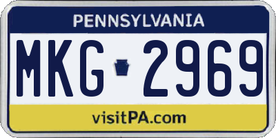 PA license plate MKG2969