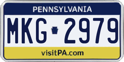 PA license plate MKG2979