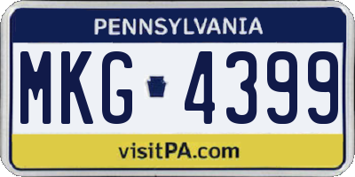 PA license plate MKG4399