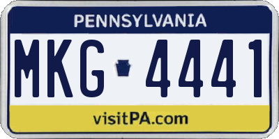 PA license plate MKG4441