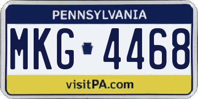 PA license plate MKG4468