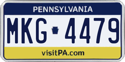 PA license plate MKG4479