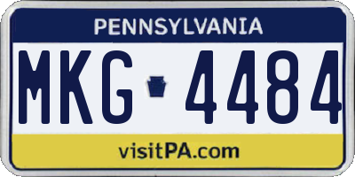 PA license plate MKG4484