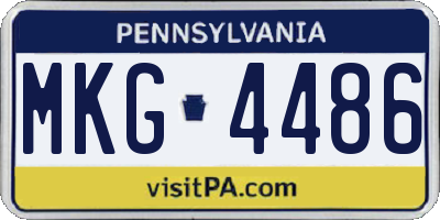 PA license plate MKG4486