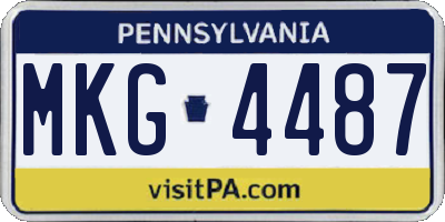 PA license plate MKG4487
