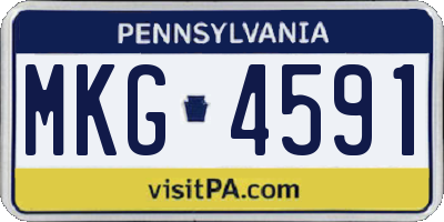 PA license plate MKG4591