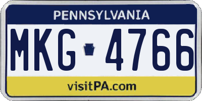 PA license plate MKG4766
