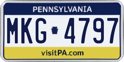 PA license plate MKG4797