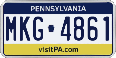 PA license plate MKG4861