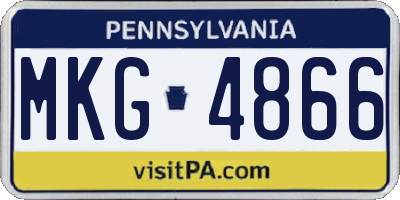 PA license plate MKG4866