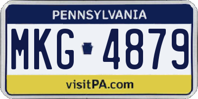 PA license plate MKG4879