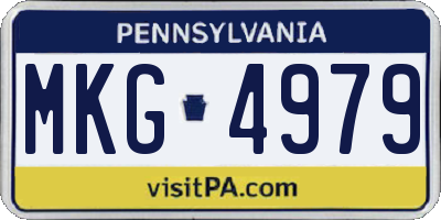 PA license plate MKG4979