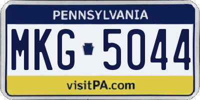 PA license plate MKG5044
