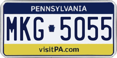 PA license plate MKG5055