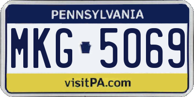 PA license plate MKG5069