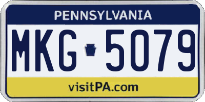 PA license plate MKG5079