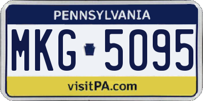 PA license plate MKG5095