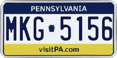 PA license plate MKG5156