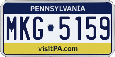PA license plate MKG5159