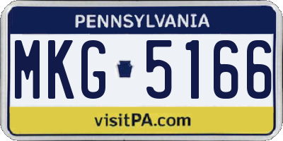 PA license plate MKG5166