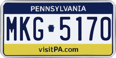 PA license plate MKG5170