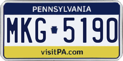 PA license plate MKG5190
