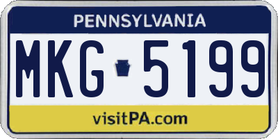 PA license plate MKG5199