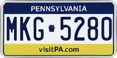 PA license plate MKG5280