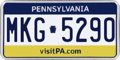 PA license plate MKG5290