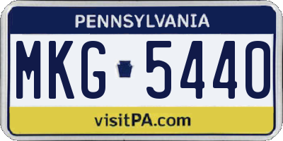 PA license plate MKG5440