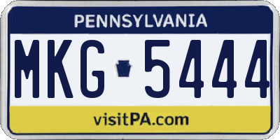 PA license plate MKG5444