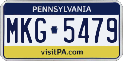 PA license plate MKG5479