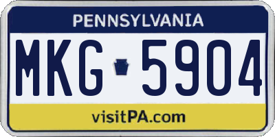 PA license plate MKG5904
