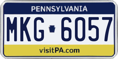 PA license plate MKG6057