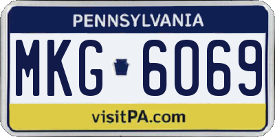 PA license plate MKG6069