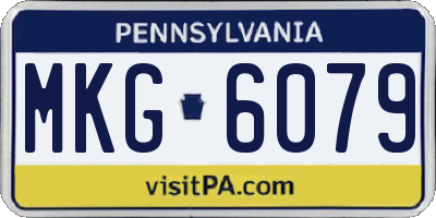 PA license plate MKG6079