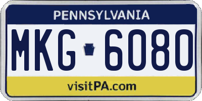 PA license plate MKG6080