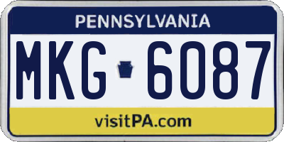 PA license plate MKG6087